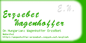erzsebet wagenhoffer business card